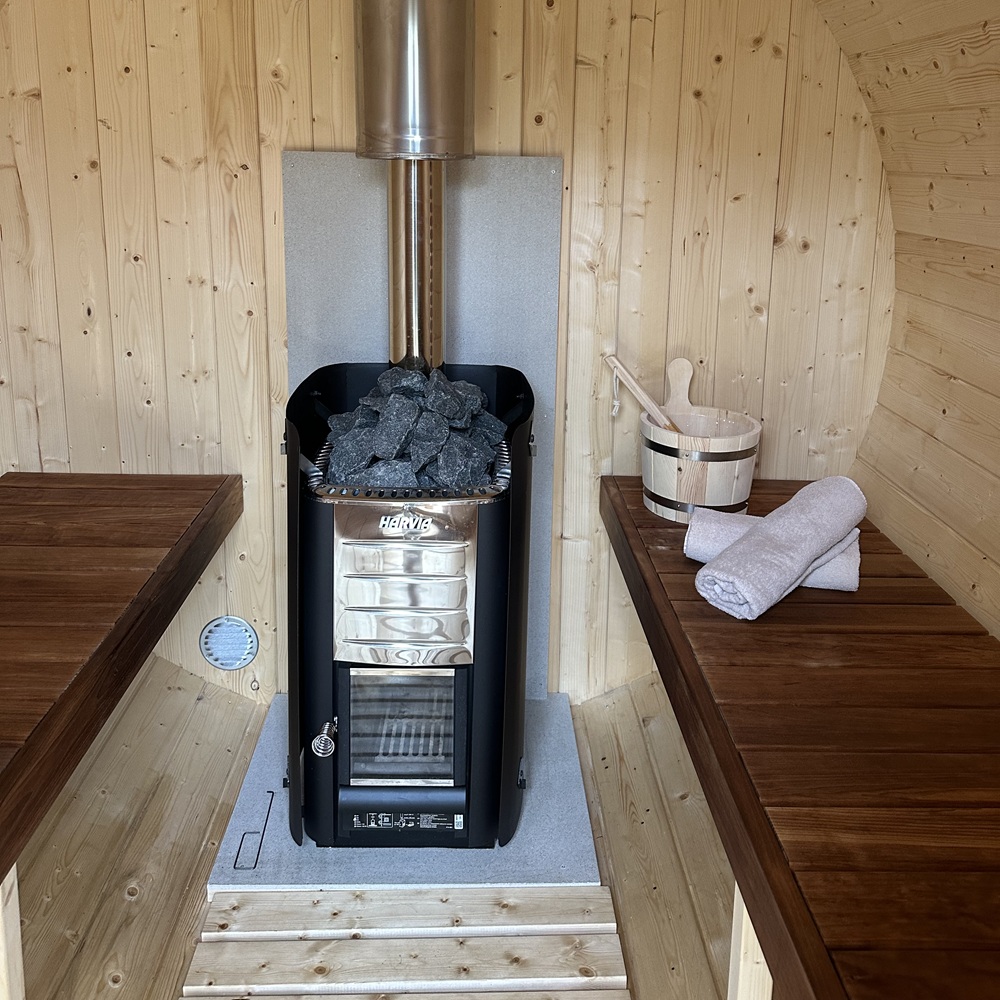 sauna feu de bois